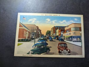 1948 USA Postcard Cover Marion VA to Marysville OH Main Street View