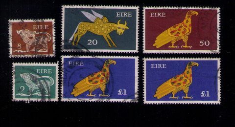 6 Ea 1968-70 Ireland Sc 259-261 and Sc 303-304 Used F-VF