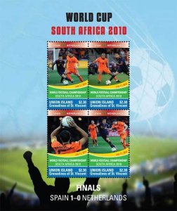 St Vincent - World Cup Soccer - 4 Stamp Sheet - SGU1023