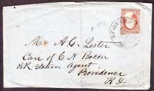 US 11 or 11a 1851 Issue 3c Washington on Cover (-112)