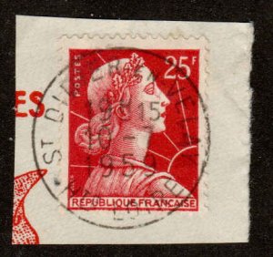 France  #756, Used, Cancelled ST. DIDIER-EN-VELAY,HAUTE LOIRE 10-7-1959