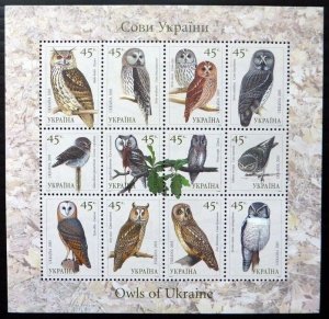 2003 Ukraine 574-585ZB Birds - Owls 7,50 €