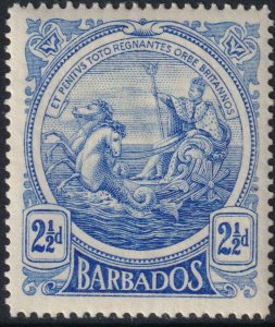 Sc 131 Barbados 1912 Seal of the Colony 2½ pence issue MLH CV $8.50