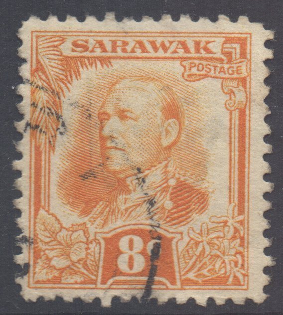 Sarawak Scott 100 - SG97, 1932 Sir Charles Vyner Brooke 8c used