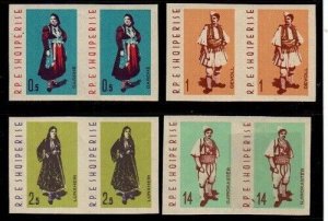 Albania Scott 635-8 Mint NH imperf pairs [TE818]