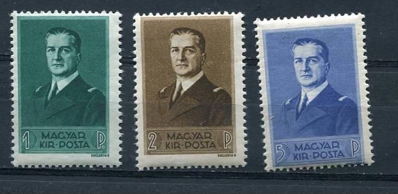 Hungary 1938 Sc 525-7 MI 565-7 MNH Admiral Horthy
