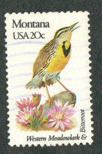 1978A Montana Birds and Flowers used single - bullseye perf 11.25 x 11