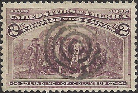 # 231 Brown Violet Used Landing Of Columbus