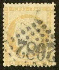 France Sc# 59a Used (a) 1870-1873 40c orange yellow, yellowish Ceres