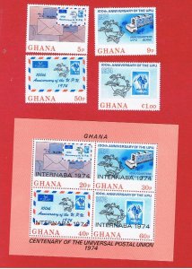 Ghana #512-515a  MNH OG    UPU  w/SS  Free S/H