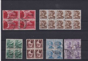 Italy Used Stamps Blocks Ref 23832