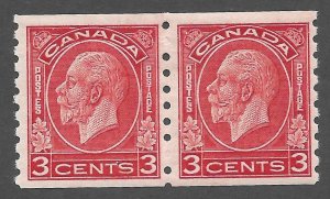 Doyle's_Stamps: VF MH 1933 Scott #207* Canadian KGV Coil Pair of Stamps