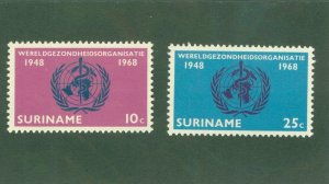 SURINAM 352-3 MH BIN $1.00