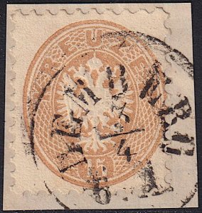 Austria - 1864 - Scott #26 - used on piece - LEMBERG pmk Ukraine