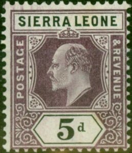 Sierra Leone 1905 5d Dull Purple & Black SG93 Fine MM (2)