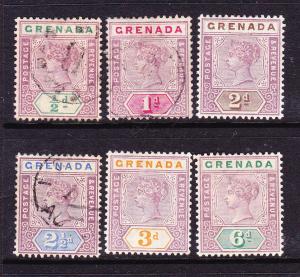 GRENADA  1895-99   QV PART SET TO 6d   M&U   SG 48/55       