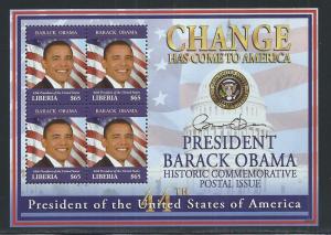 LIBERIA SC# 2538 MINI SH/4 VF/MNH 2008