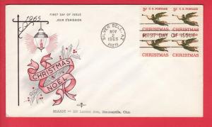 #1276 Christmas Block of 4 - ROSECRAFT  CACHET