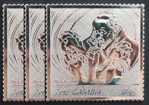 2005 Gambia 5558 silver x3 Pope Johannes Paul II praying with hands 18,00 €