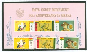 Ghana #308-310 Mint (NH) Souvenir Sheet (Scouts)