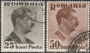 Romania, #446-447 Used  From 1935-40