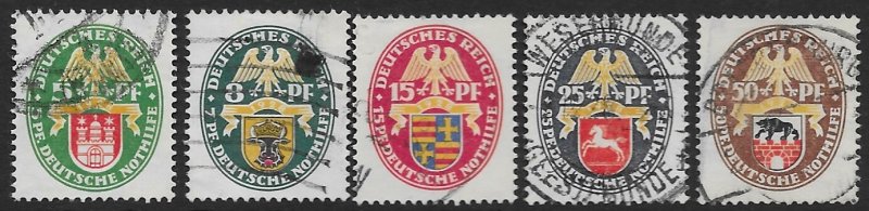 Germany B 23-27  1928  set 5  FVF  Used