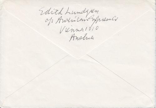 Austria Sc 694 on 1966 Mourning Cover to Oakland, CA