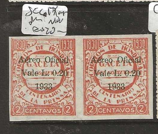 HONDURAS SC CO17     IMPERF  PAIR      MOG         P1022B H