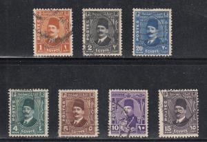 Egypt Scott #191-197 Used