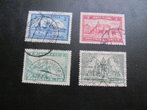 GERMANY 1924 USED SC# 337-339,350 CASTLES SET $32 (113)