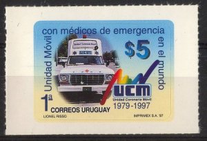 Uruguay Stamp 1997 - Multicolored Self Adhesive stamp Emergency ambulance health