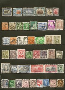 World Wide Collection of 44 Different Old Used Off Paper Stamps