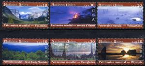 417a-f United Nations Geneva 2003 World Heritage USABooklet Singles MNH