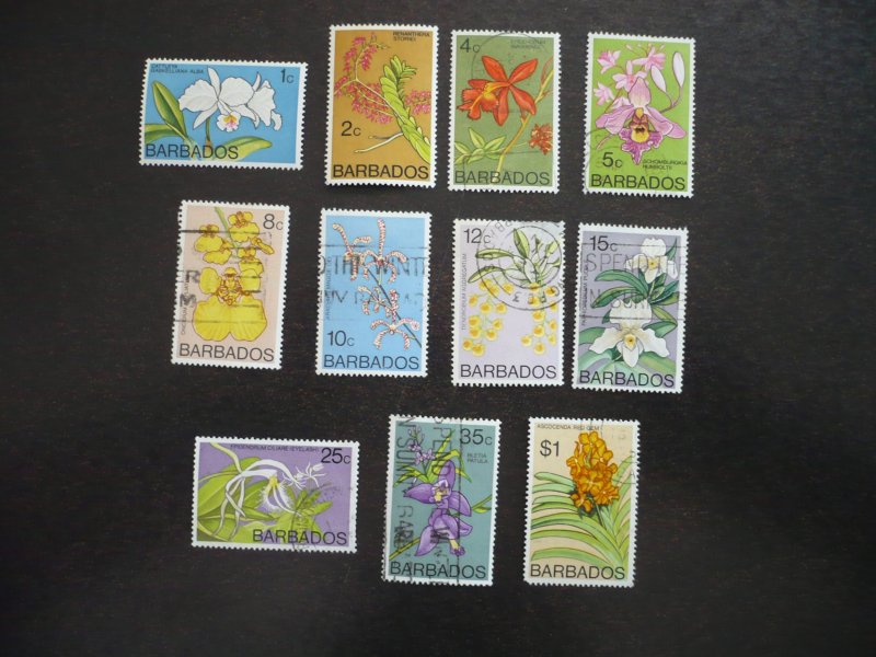 Stamps - Barbados - Scott# 396-405 - Used Part Set of 11 Stamps