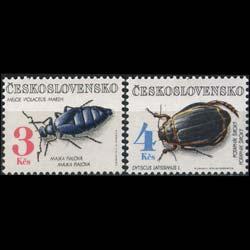 CZECHOSLOVAKIA 1992 - Scott# 2865-6 Beetles 3-4k NH