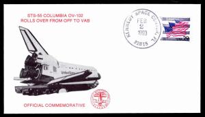 1993 STS-55 COLUMBIA OV-102 ROLLS OVER FROM OPF TO VAB - U.S. #2531 (ESP#3246)