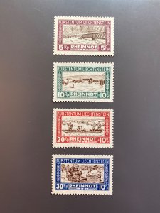 Liechtenstein B7-B10 VF MHR. Scott $ 88.50