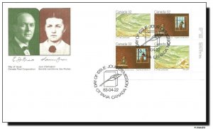 Canada FDC #978-979 (979a) PB LR - Canadian Writers - OFDC Cachet