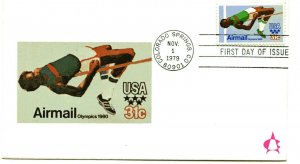 C97 31c High Jumper, Olympics 1980, Andrews FDC