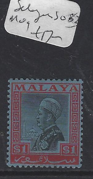 MALAYA SELANGOR  (P0609B) SULTAN $1.00  SG 82   MOG   COPY 2