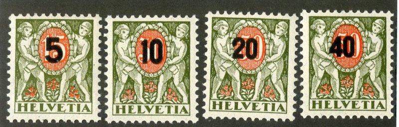 SWITZERLAND J56-9 MNH SCV $10.50 BIN $6.00 CHERUBS