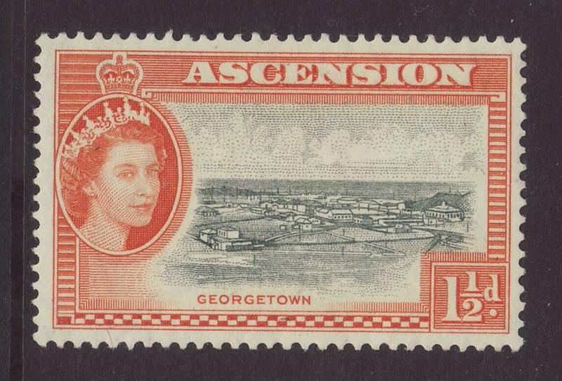 1956 Ascension 1½d Mounted Mint SG59