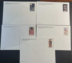 U.S.# UX390-UX394-FIRST DAY ISSUE--OLD GLORY--COMPLETE SET OF POSTAL CARDS--2003