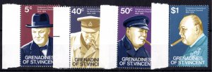 St.Vincent Grenadines 1974 Sc#52/55 SIR WINSTON CHURCHILL Set (4) MNH