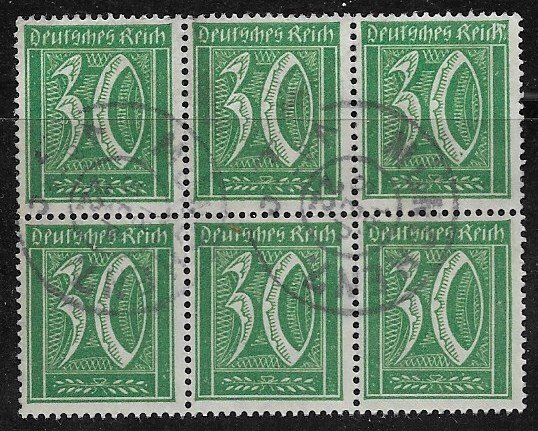 Germany Sc. 141 Used Block of 6