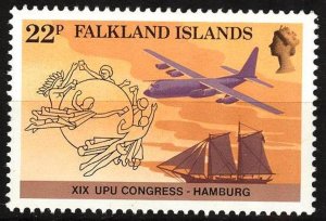 Falkland Islands 1984 UPU Congress Hamburg Ships Aviation Airplanes MNH