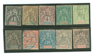 Martinique #33-41/43 Used Single