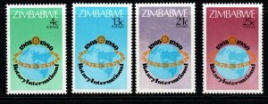 ZIMBABWE SG591/4 1980 75TH ANNIV. OF ROTARY INTERNATIONAL MNH