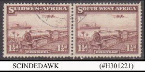 SOUTH WEST AFRICA - 1937 1.5d SCOTT#110 PAIR - USED