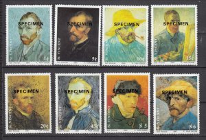 J40956 JL Stamps 1990 better specimen set st vincent grenadines mnh #725-34